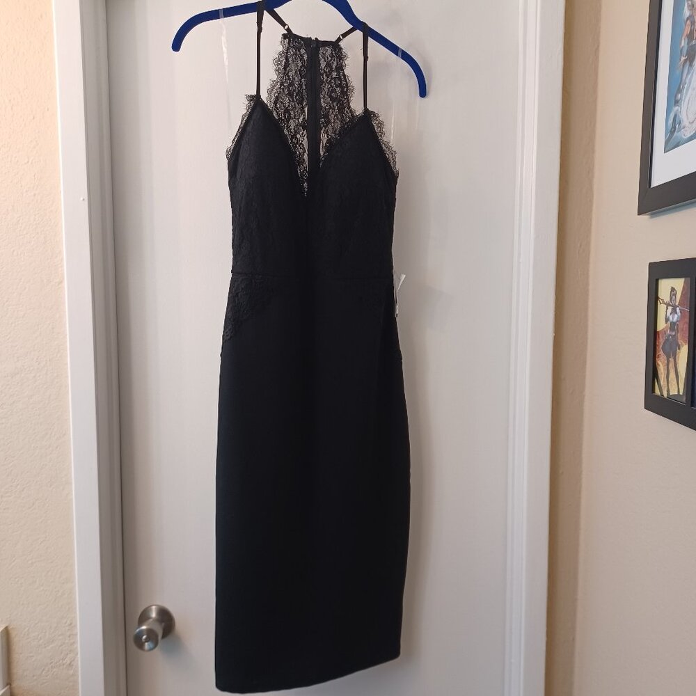 J For Justify Lacy Black cocktail dress (Medium)